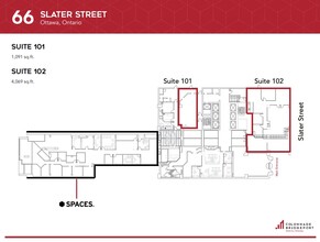 66 Slater St, Ottawa, ON à louer Plan d’étage– Image 2 sur 2