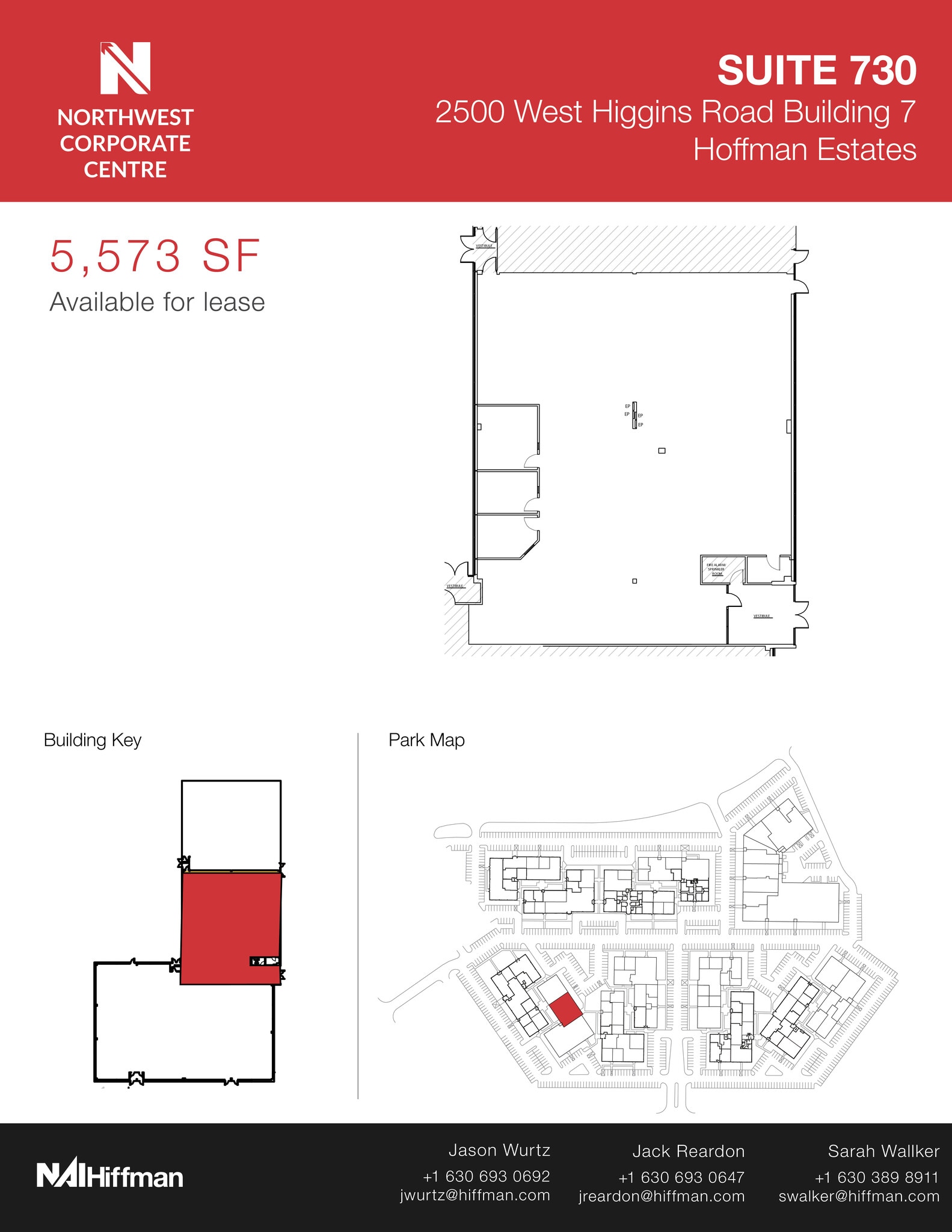2500 W Higgins Rd, Hoffman Estates, IL à louer Plan d’étage– Image 1 sur 2
