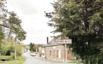 Pont-Arcy - Vue aérienne vue de carte