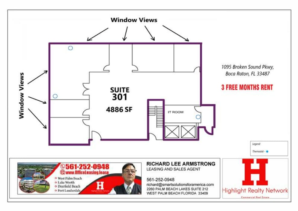 1095 Broken Sound Pky, Boca Raton, FL à louer Plan d’étage– Image 1 sur 4