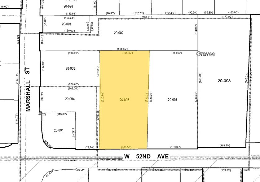 6385-6425 W 52nd Ave, Arvada, CO à louer - Plan cadastral – Image 2 sur 8