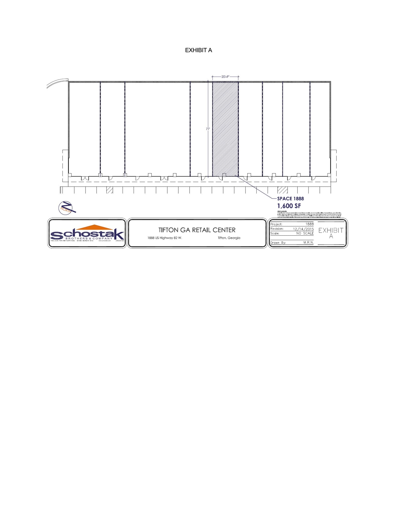 1888 US Highway 82 W, Tifton, GA à louer Plan de site– Image 1 sur 1