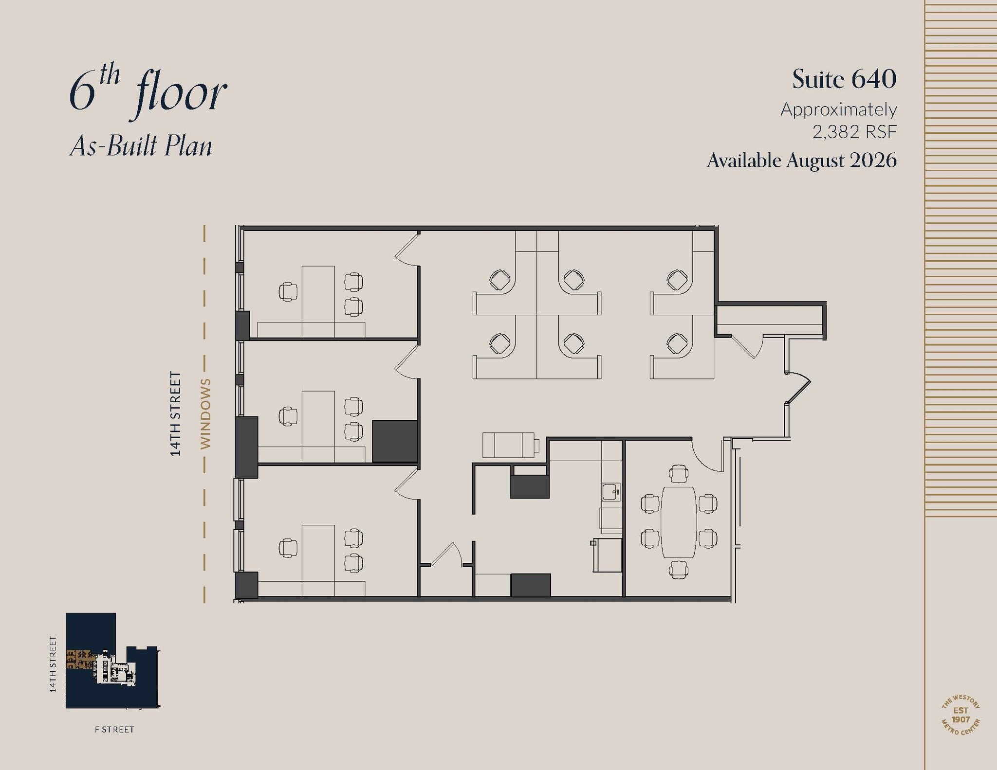 607 14th St NW, Washington, DC à louer Plan d’étage– Image 1 sur 1