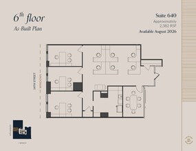 607 14th St NW, Washington, DC à louer Plan d’étage– Image 1 sur 1