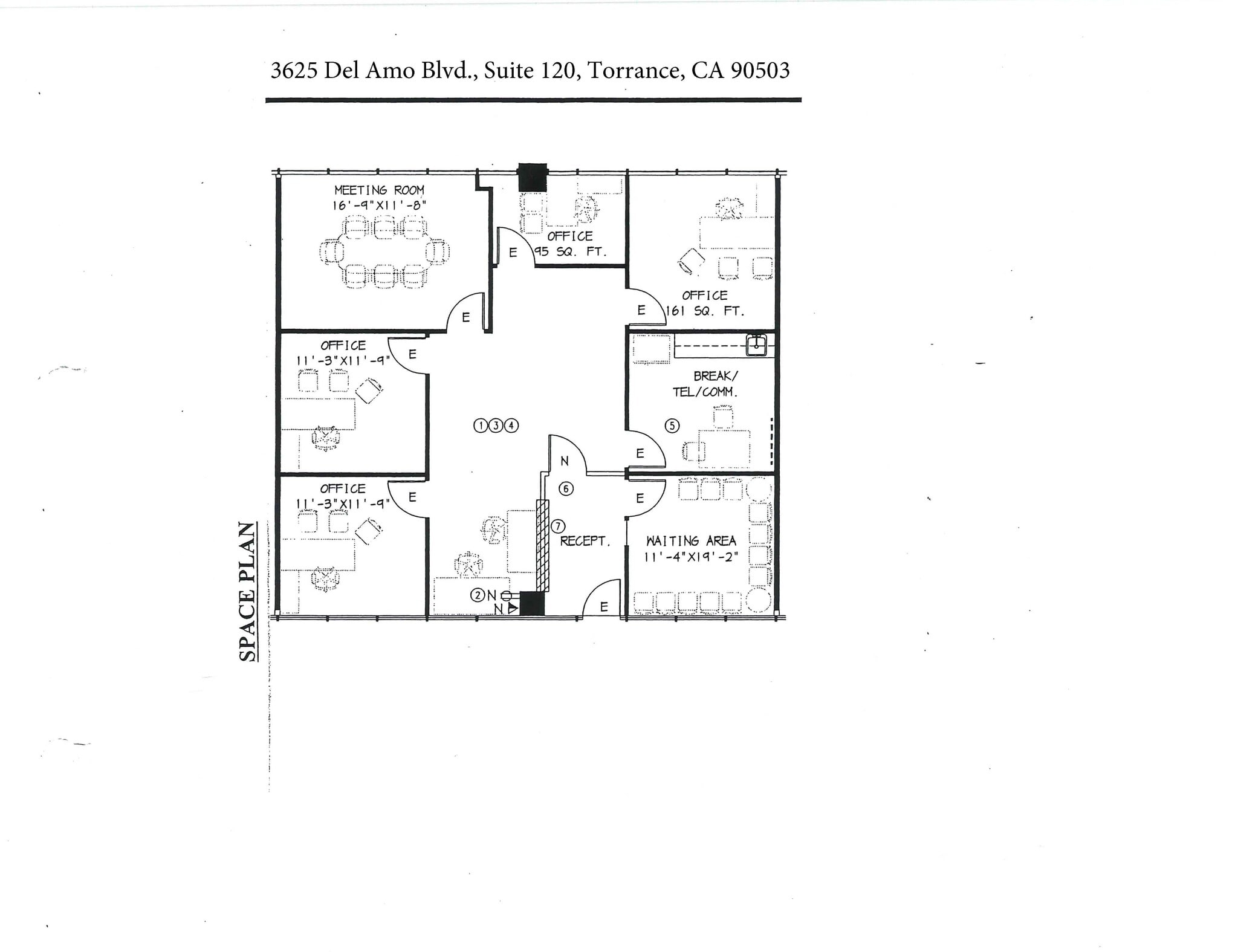 3625 Del Amo Blvd, Torrance, CA à louer Plan d’étage– Image 1 sur 1