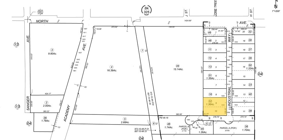 1945 Industrial Way, Sanger, CA à vendre - Plan cadastral – Image 2 sur 8