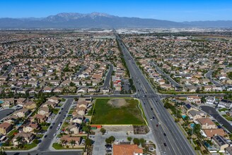 Hamner, Eastvale, CA - Vue aérienne vue de carte