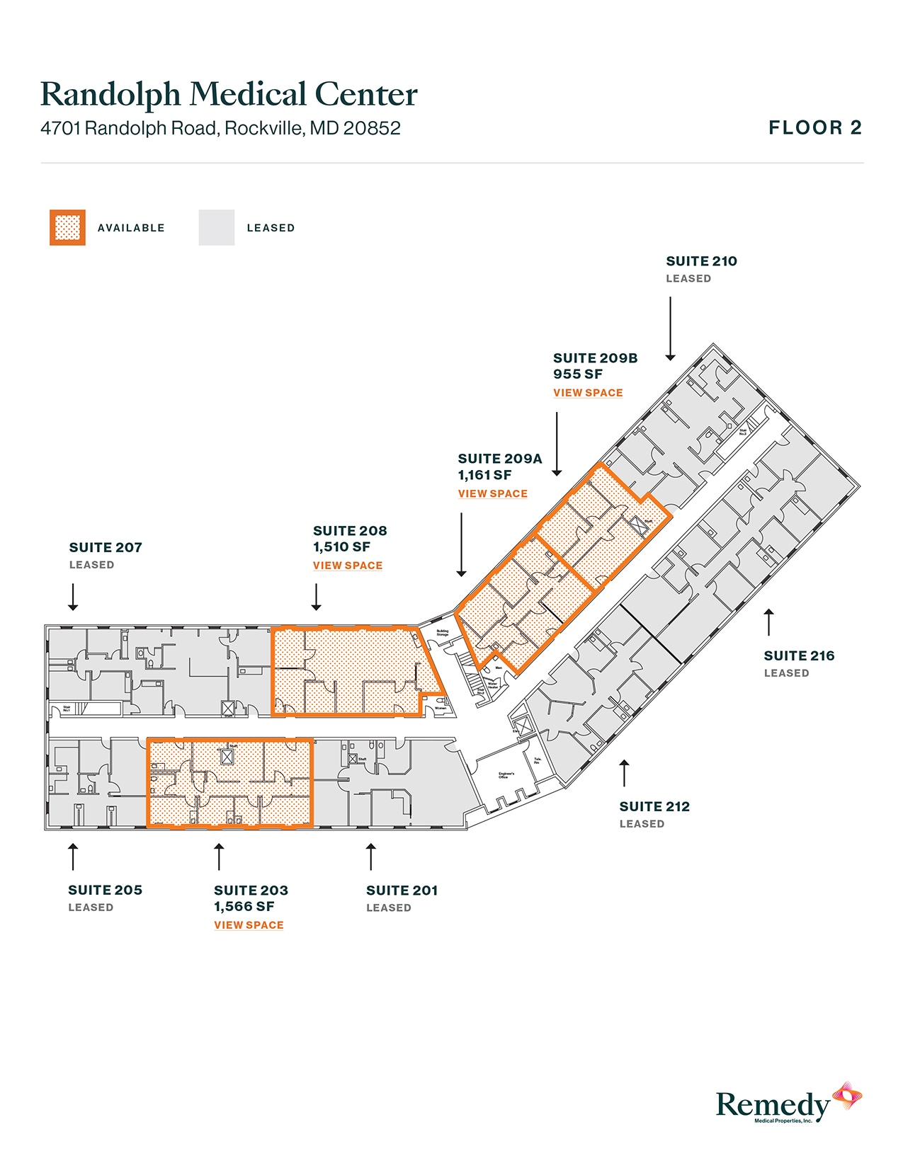 4701 Randolph Rd, Rockville, MD à louer Plan d’étage– Image 1 sur 2