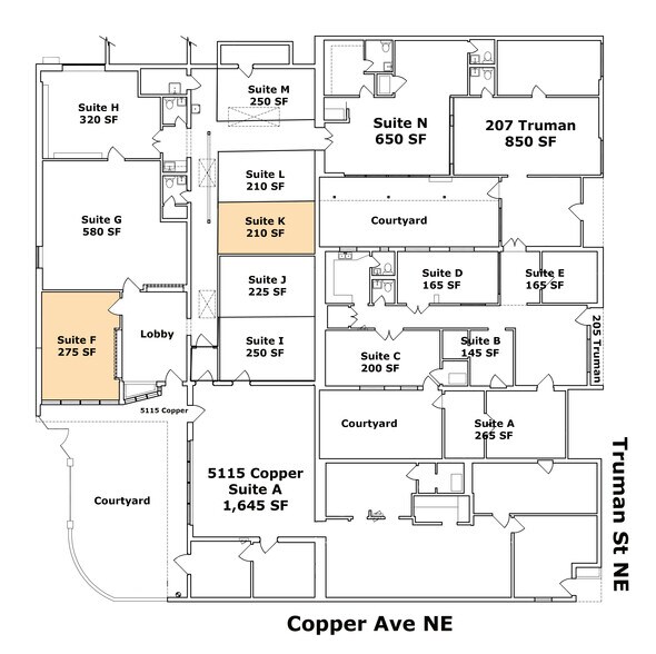 5115 Copper Ave NE, Albuquerque, NM à louer - Plan de site – Image 2 sur 3