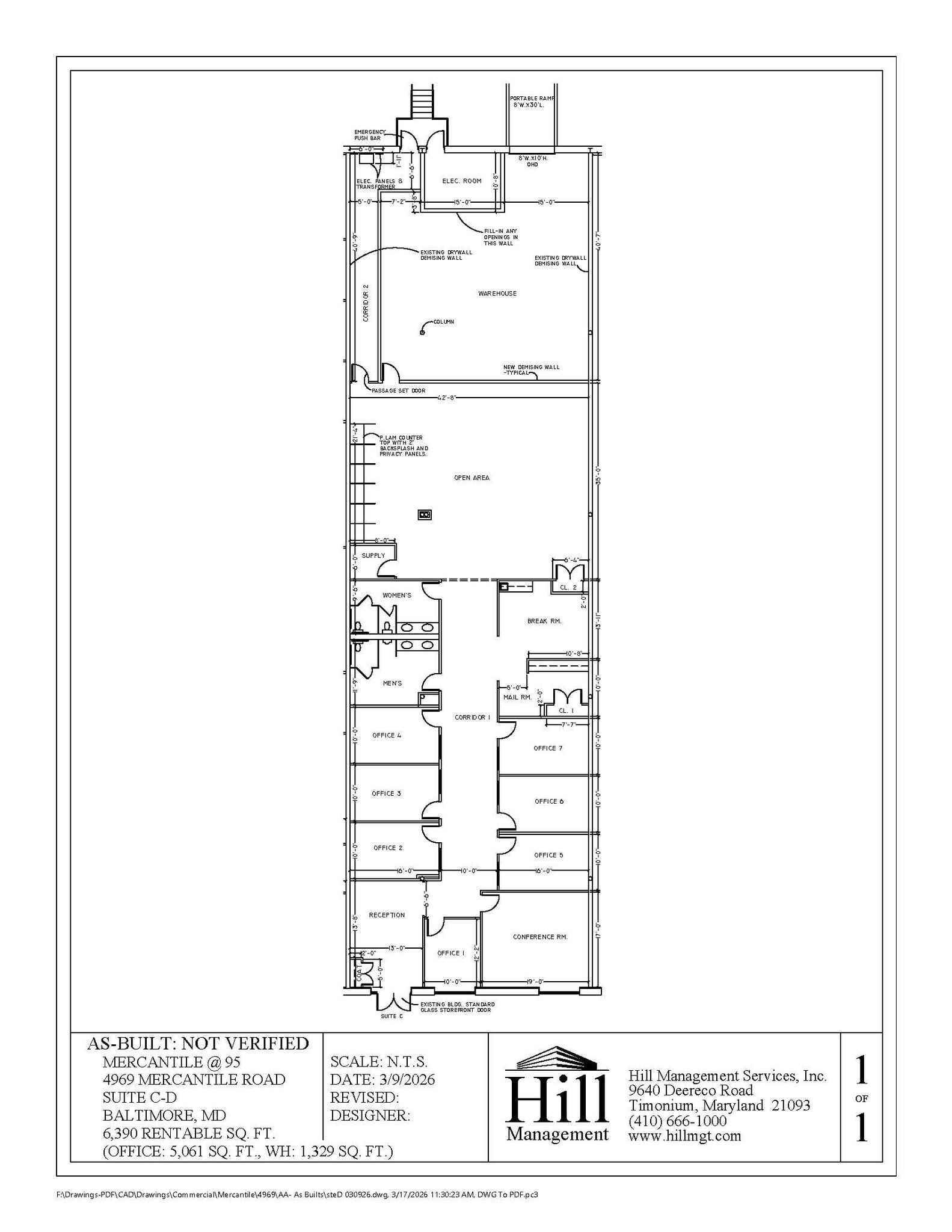 4969 Mercantile Rd, Baltimore, MD à louer Plan d’étage– Image 1 sur 1