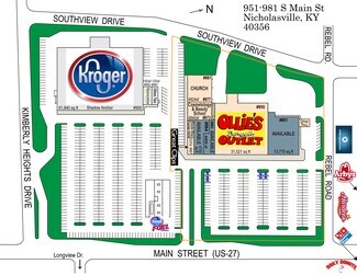 Plus de détails pour 951-957 S Main St, Nicholasville, KY - Local commercial à louer