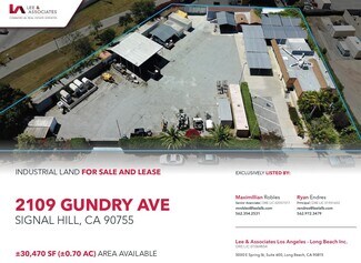 Plus de détails pour 2109 Gundry Ave, Signal Hill, CA - Terrain à louer
