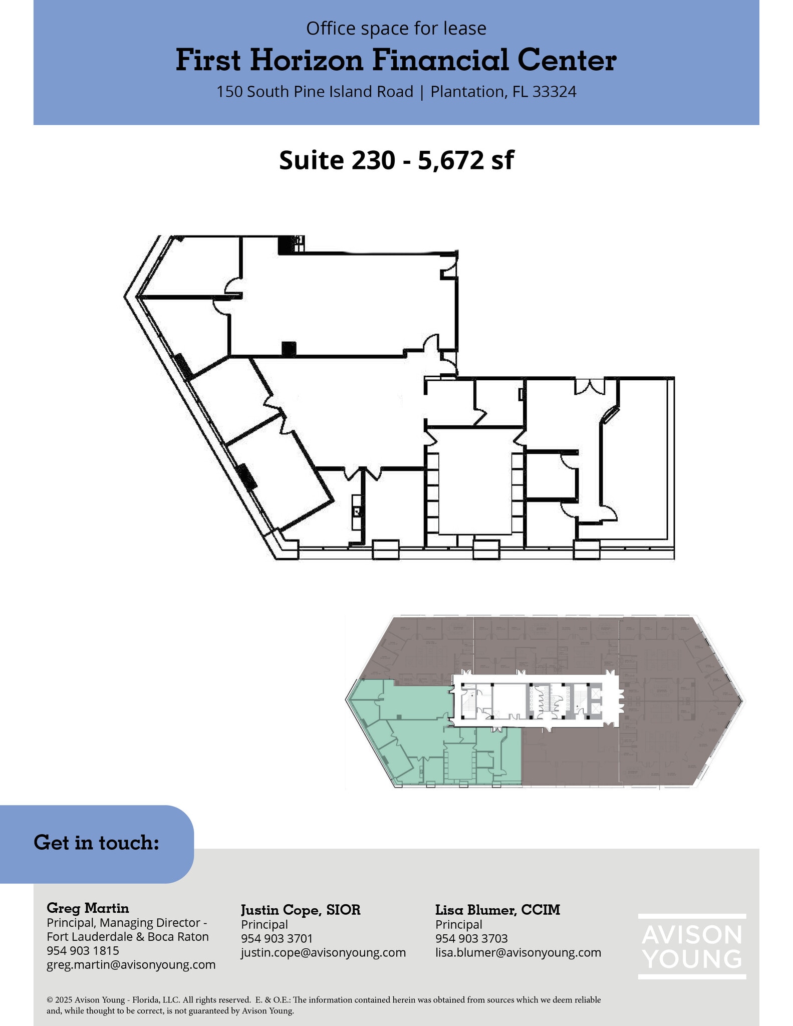 150 S Pine Island Rd, Plantation, FL à louer Plan d’étage– Image 1 sur 1