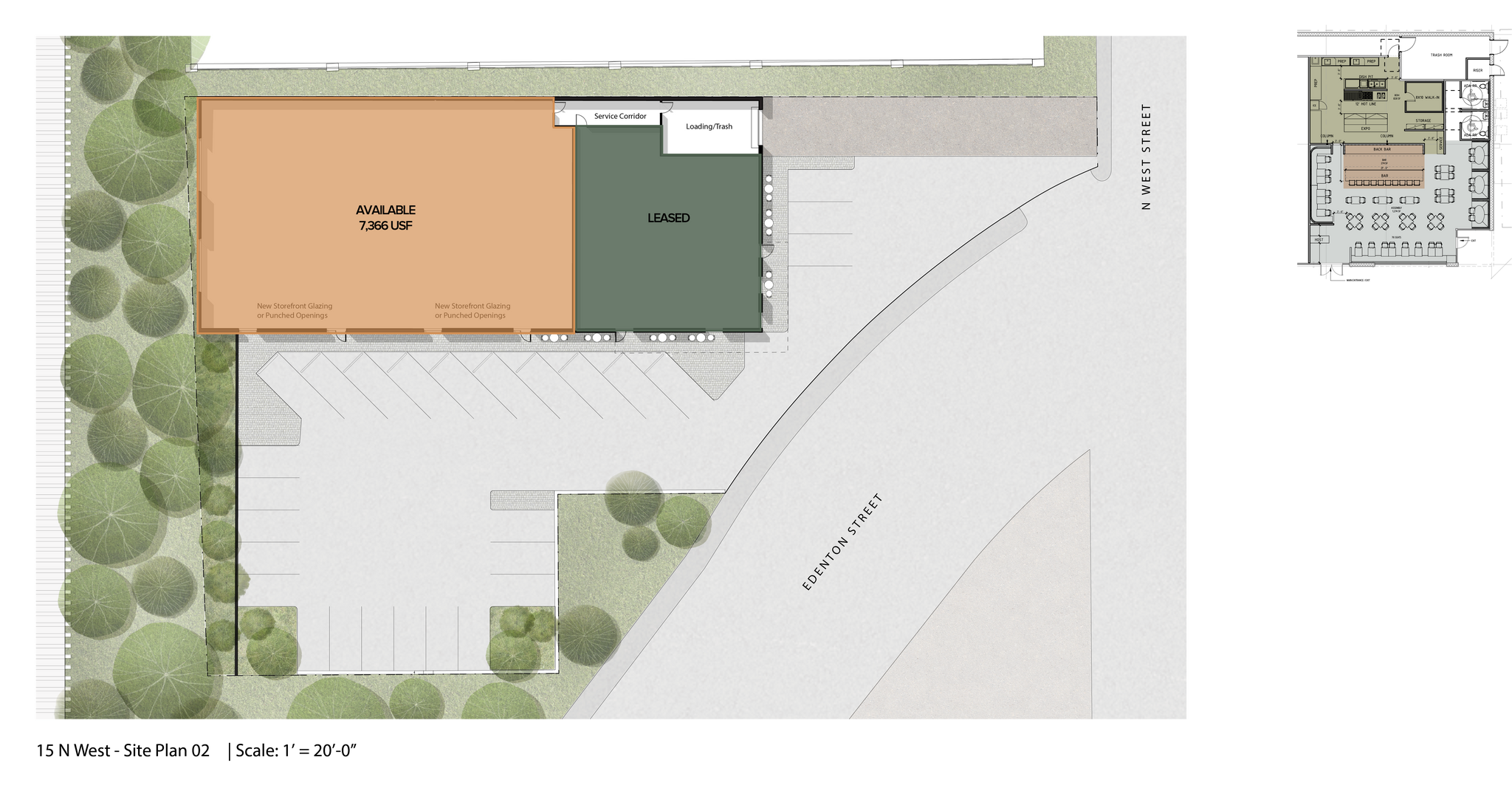 15 N West St, Raleigh, NC à louer Plan de site– Image 1 sur 3