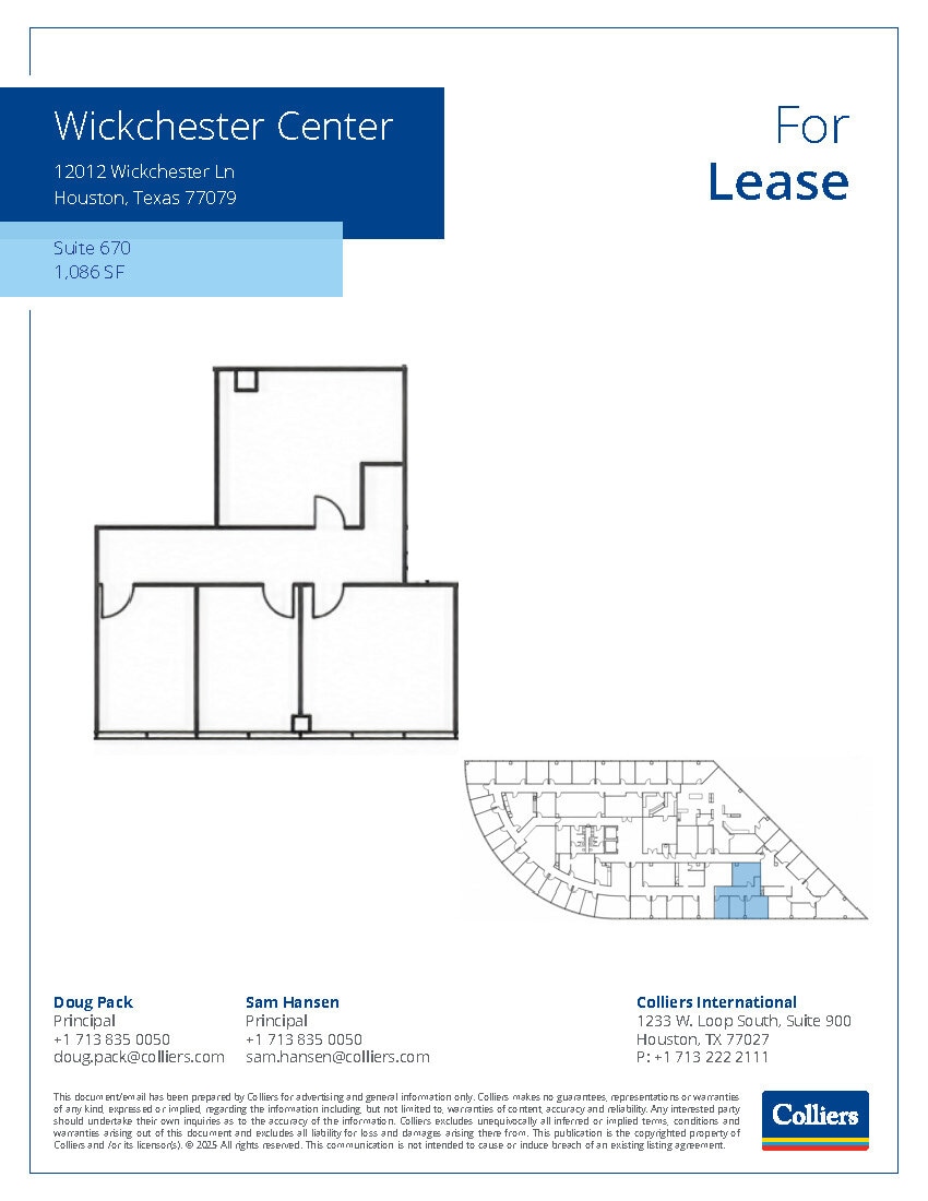 12012 Wickchester Ln, Houston, TX à louer Plan d’étage– Image 1 sur 1