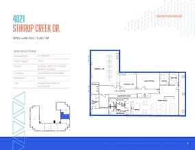 4016-4025 Stirrup Creek Dr, Durham, NC à louer Plan d’étage– Image 2 sur 2