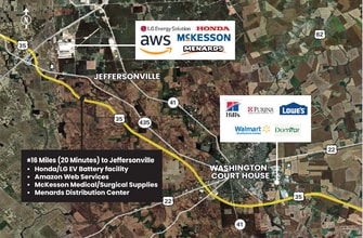 3000 Kenskill Ave, Washington Court House, OH - VUE AÉRIENNE vue de carte