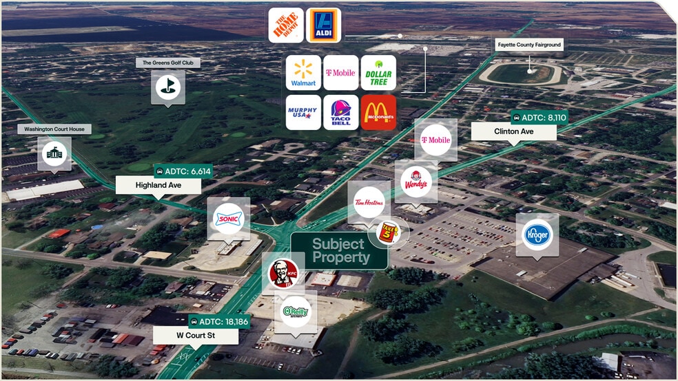 380 Court st, Washington Court House, OH à vendre - Aérien – Image 2 sur 3