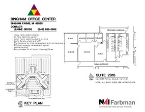 30600-30700 - 30800 Telegraph Rd, Bingham Farms, MI à louer Plan d’étage– Image 2 sur 2