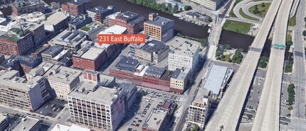 231 E Buffalo St, Milwaukee, WI - Vue aérienne  vue de carte