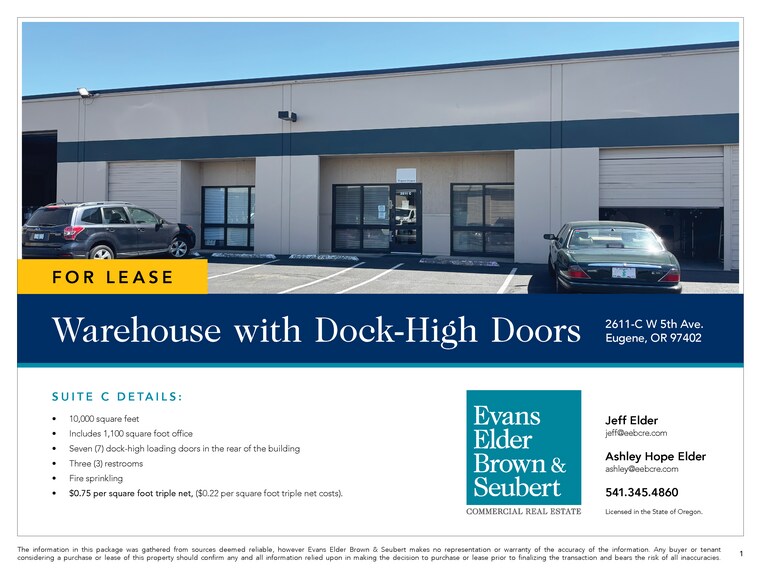 2611 W 5th Ave, Eugene, OR à louer - Photo de l’immeuble – Image 3 sur 5