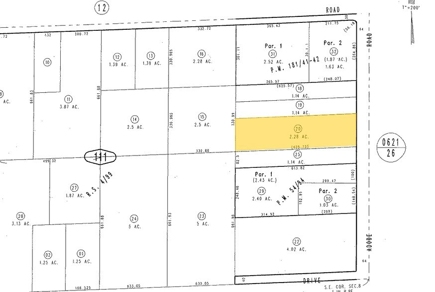 Adobe Rd, Twentynine Palms, CA à vendre - Plan cadastral – Image 1 sur 1