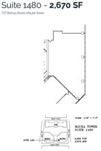 733 Bishop St, Honolulu, HI à louer Plan d’étage– Image 1 sur 1