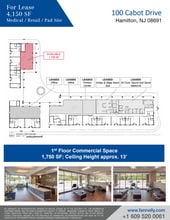 100 Cabot Dr, Hamilton, NJ à louer Plan d’étage– Image 1 sur 1