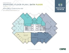 801 K St, Sacramento, CA à louer Plan d’étage– Image 2 sur 2