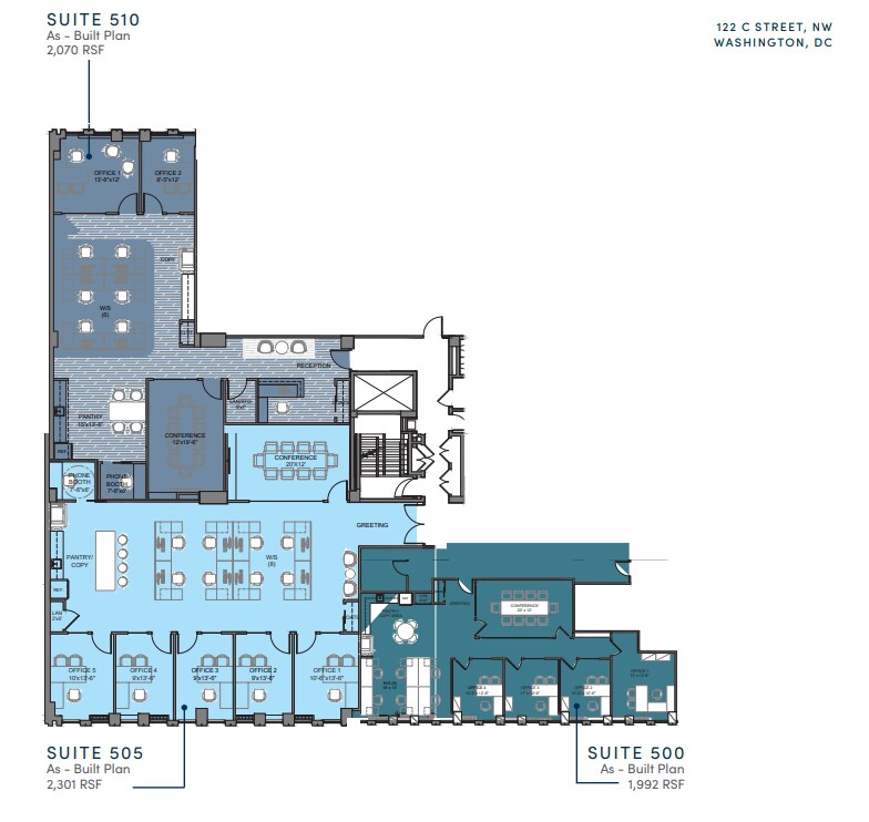 122 C St NW, Washington, DC à louer Plan d’étage– Image 1 sur 1