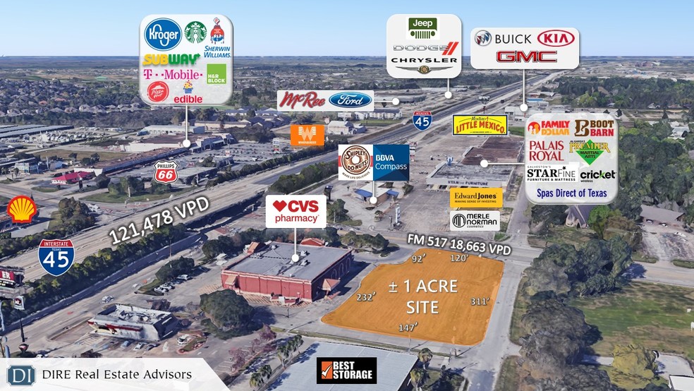 100 FM 517 Rd E, Dickinson, TX à louer - Photo de l’immeuble – Image 1 sur 2