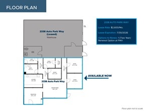 2336-2338 Auto Park Way, Escondido, CA à vendre Plan d’étage– Image 1 sur 1
