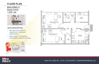 8950 Villa La Jolla Dr, La Jolla, CA à louer Plan d’étage– Image 1 sur 1