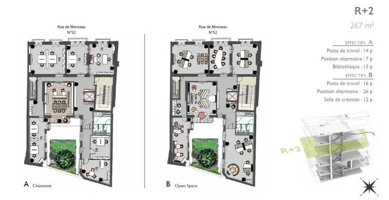 52 Rue De Monceau, Paris à louer Plan d’étage– Image 1 sur 7
