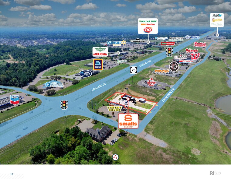 109 Pineview Dr, Flowood, MS à vendre - Aérien – Image 2 sur 5