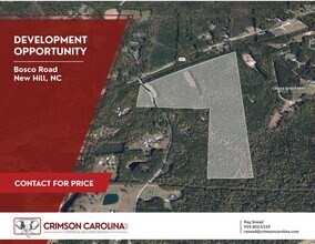 0 & 3429 Bosco Rd, New Hill, NC - Vue aérienne vue de carte