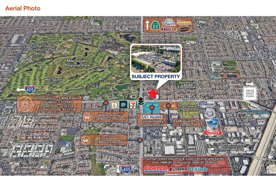 11025-11095 Warner Ave, Fountain Valley, CA à louer - Aérien – Image 2 sur 15