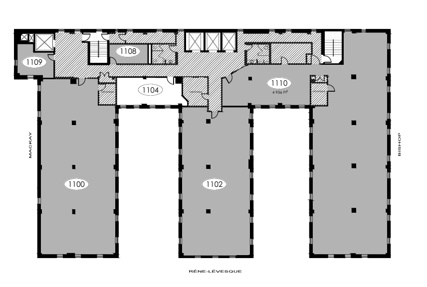 1425 Boul René-Lévesque O, Montréal, QC à louer Plan d’étage– Image 1 sur 1