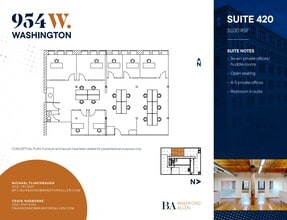 954 W Washington Blvd, Chicago, IL à louer Plan d’étage– Image 1 sur 12