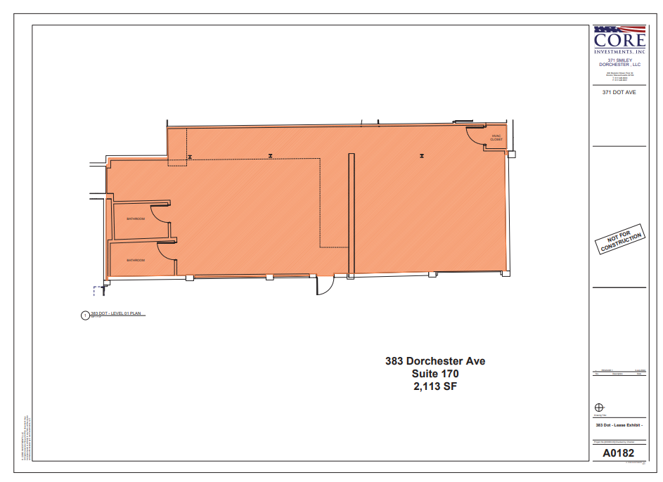 371 Dorchester Ave, South Boston, MA à louer Plan d’étage– Image 1 sur 1