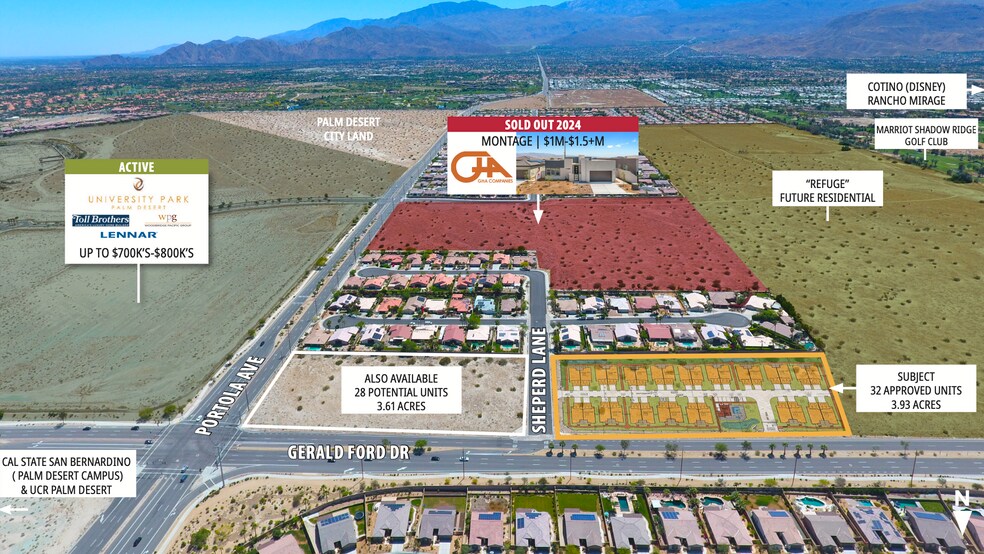 Gerald Ford Drive & Sheperd Lane, Palm Desert, CA à vendre - Aérien – Image 2 sur 4