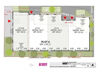 Bureau dans OULLINS-PIERRE-BÉNITE à louer Plan d’étage– Image 1 sur 7