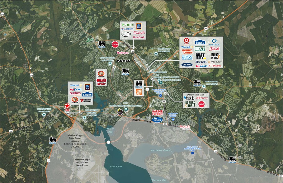 2814 Richlands Hwy, Jacksonville, NC à louer - Photo de l’immeuble – Image 3 sur 4