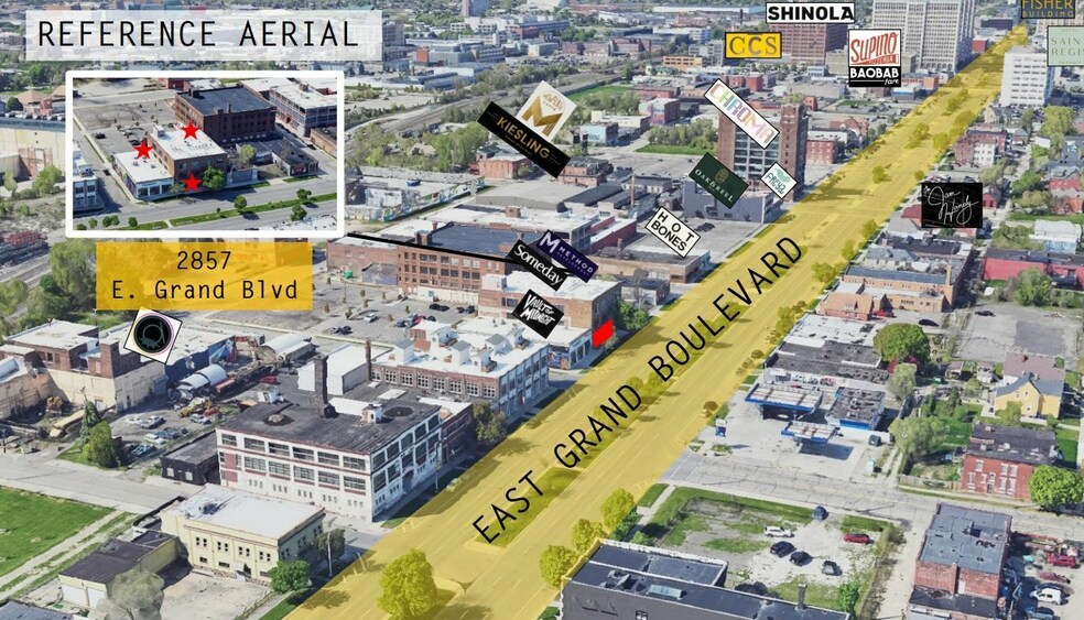 2857 E Grand Blvd, Detroit, MI à louer - Aérien – Image 3 sur 10