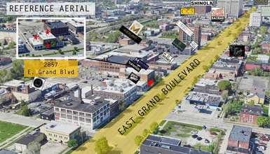 2863 E Grand Blvd, Detroit, MI - VUE AÉRIENNE  vue de carte