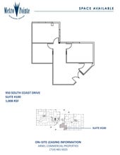 950 S Coast Dr, Costa Mesa, CA à louer Plan d’étage– Image 1 sur 1
