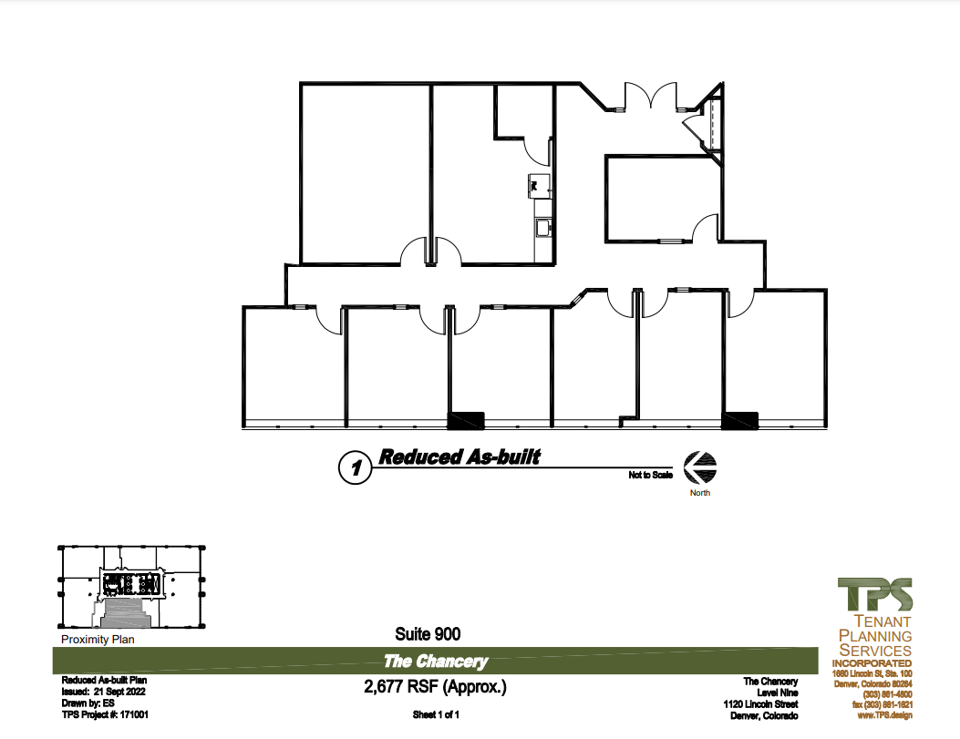 1120 Lincoln St, Denver, CO à louer Plan d’étage– Image 1 sur 1