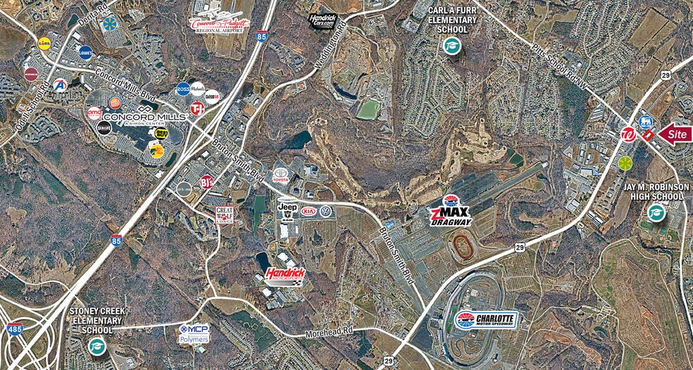 290 Robins Way SW, Concord, NC à vendre - Aérien – Image 3 sur 7