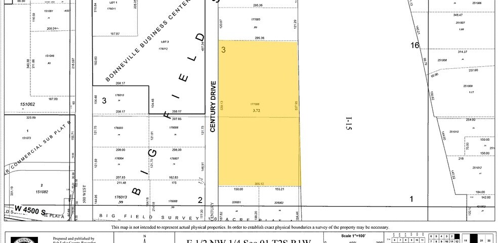4465 S Century Dr, Salt Lake City, UT à vendre - Plan cadastral – Image 2 sur 4