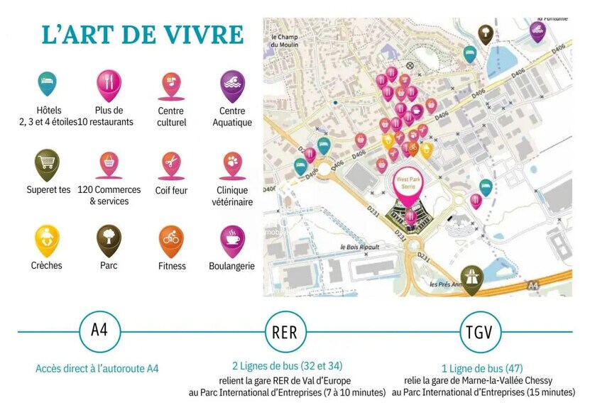 Local commercial dans Serris à louer - Photo de l’immeuble – Image 3 sur 8